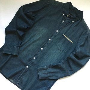 Adam Levine Denim Button Down - S
